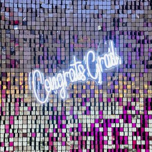 26.4″ × 11″ LED Neon Sign “Congrats Grad” | Graduation Party Decor