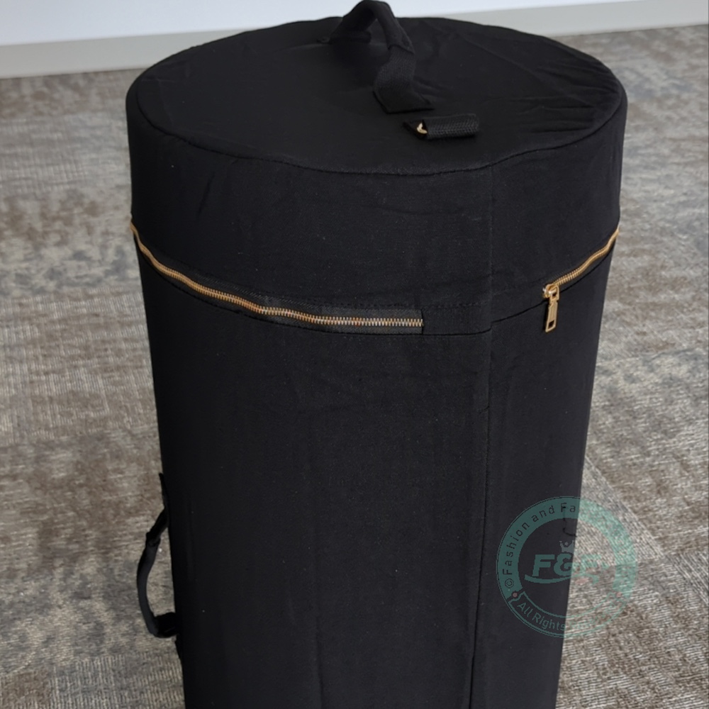 Canvas Zipper Cylinder Bag