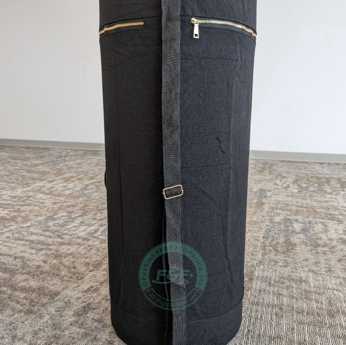 Canvas Zipper Cylinder Bag