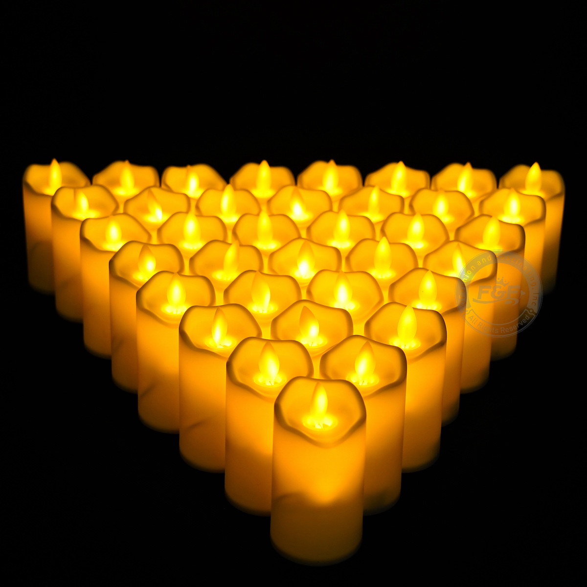 White Flickering Flameless Battery Operated LED Candles