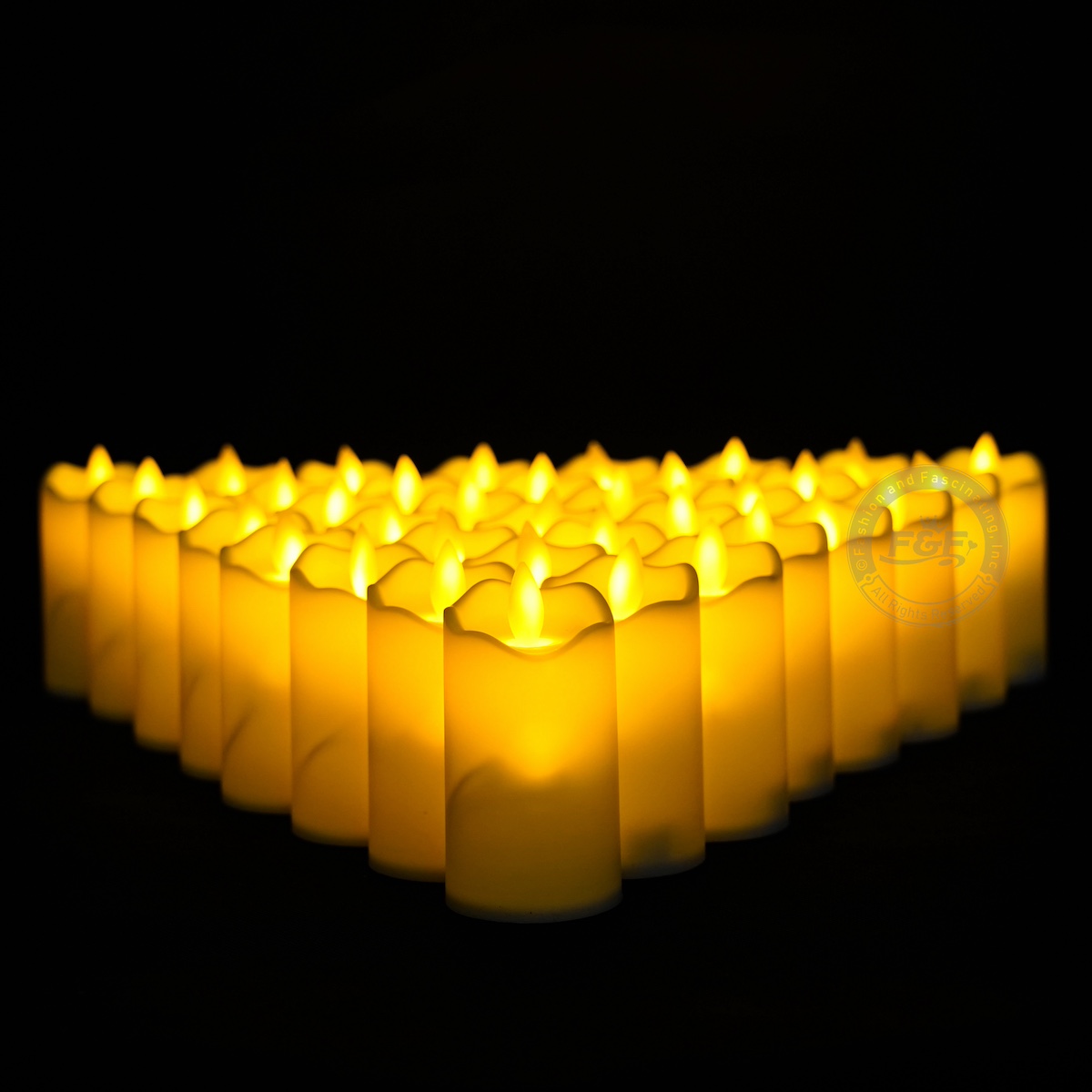 White Flickering Flameless Battery Operated LED Candles