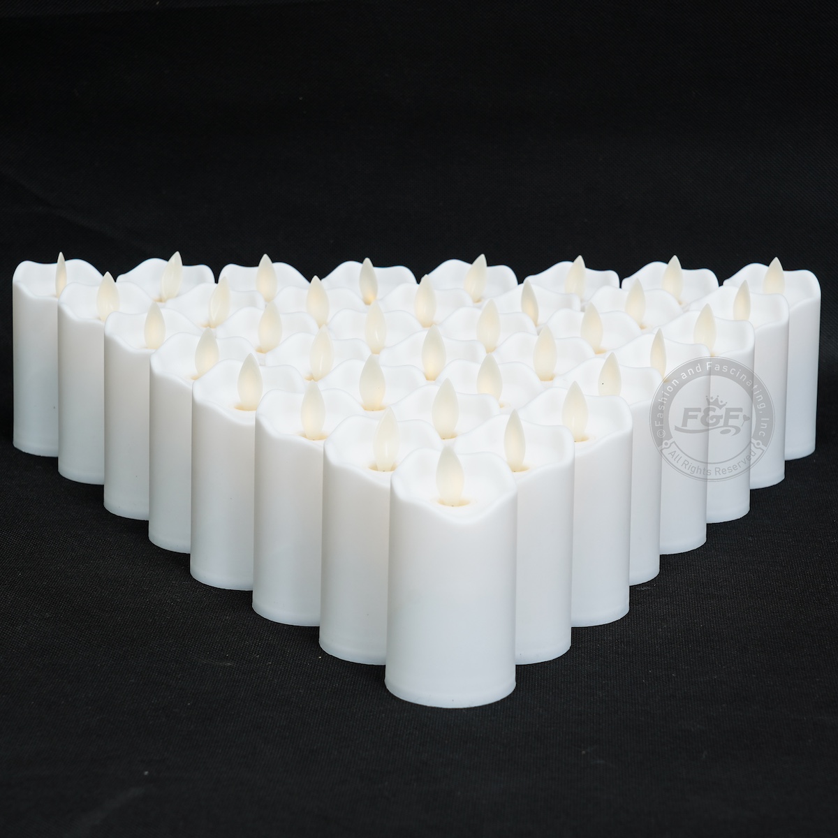 White Flickering Flameless Battery Operated LED Candles