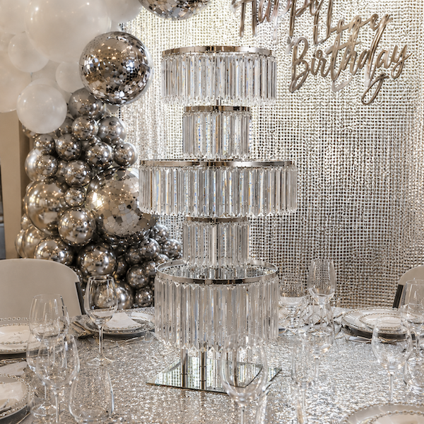 Silver 5-Tier Centerpiece Stand