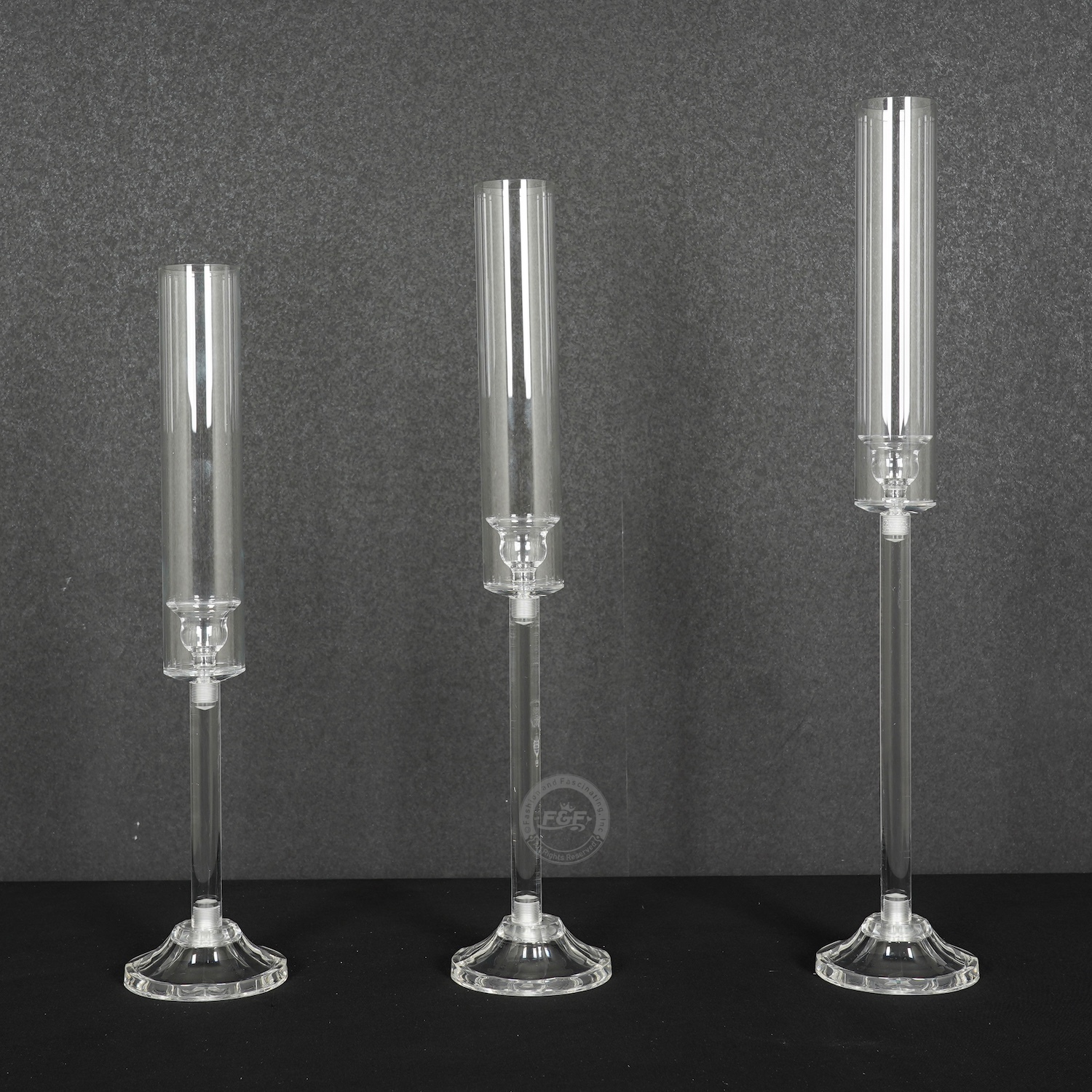 thumbnail image 2 of Okuna Outpost Clear Glass Candle Holders Set – 12 Pack Taper Candlestick Holders For Wedding Or Home Decor 2 of 5
